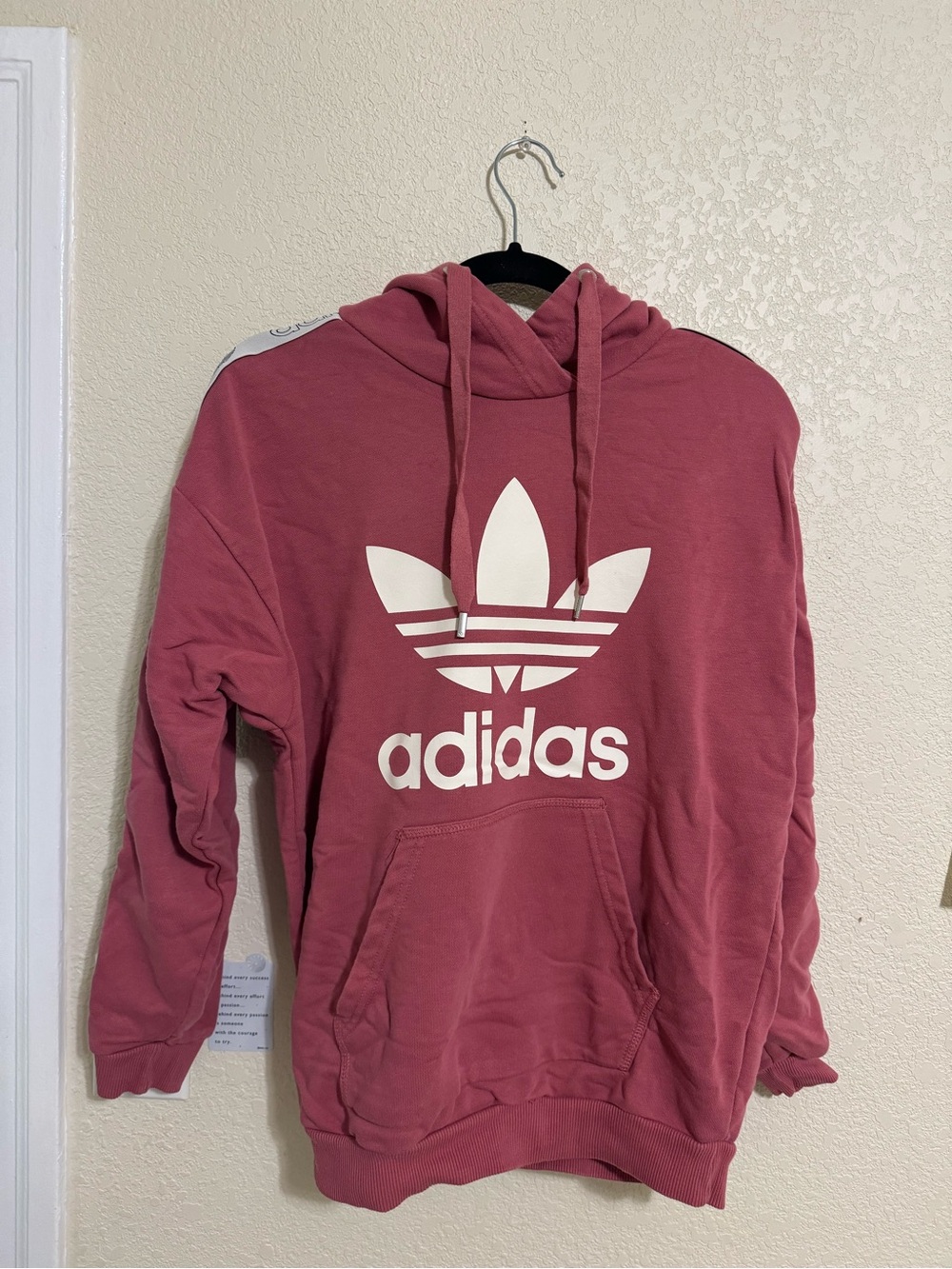 ADIDAS Trefoil Pink Hoodie with White Logo